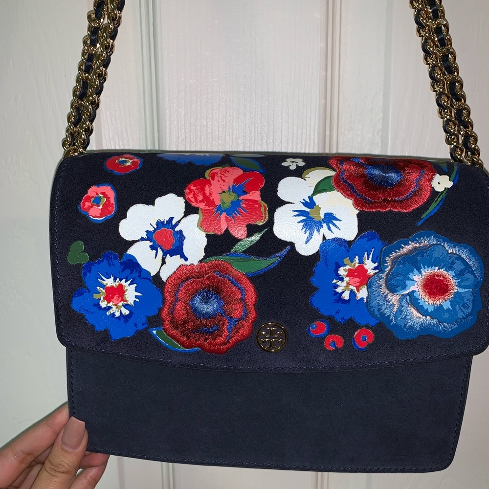 LIKE NEW Tory Burch Suede Robinson Bag